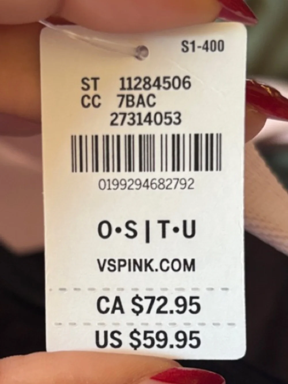 PINK Victoria's Secret Black Duffel with Light Pink Accents